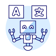 Translation Robot Illustration from UX Duotone Set