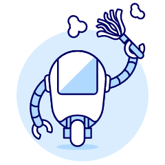 Cleaner Robot Illustration from UX Duotone Set