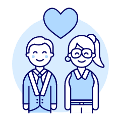 Couple In Love 1 Illustration from UX Duotone Set