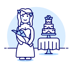 Bride Wedding 1 Illustration from UX Duotone Set
