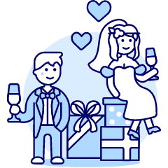 Wedding Celebration 1 Illustration from UX Duotone Set