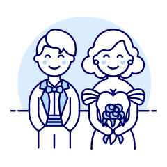 Wedding Couple 1 Illustration from UX Duotone Set