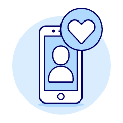 Dating Application 1 Illustration from UX Duotone Set