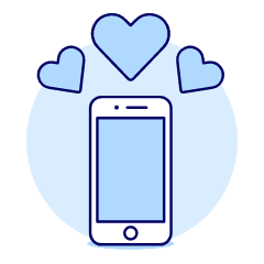 Dating Application 3 Illustration from UX Duotone Set