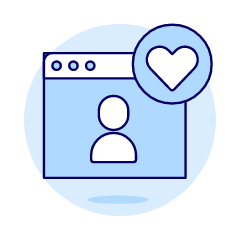 Dating Website Window Illustration from UX Duotone Set