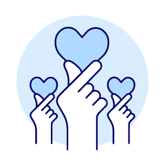 Miniheart Hands Illustration from UX Duotone Set