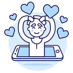 Online Dating 1 2 Illustration from UX Duotone Set