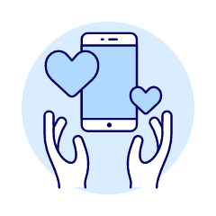 Online Dating Hand 1 Illustration from UX Duotone Set