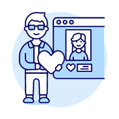 Online Dating Like 2 1 Illustration from UX Duotone Set