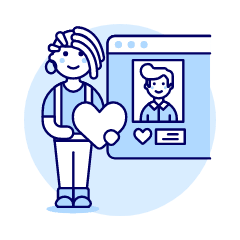 Online Dating Like 2 5 Illustration from UX Duotone Set