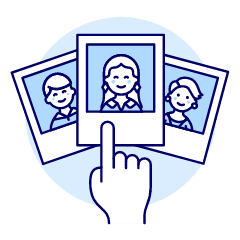 Online Dating Pick 1 Illustration from UX Duotone Set