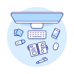 Imac Workspace 1 Illustration from UX Duotone Set