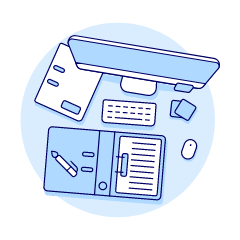 Imac Workspace 3 Illustration from UX Duotone Set