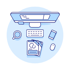 Imac Workspace 5 Illustration from UX Duotone Set