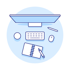 Imac Workspace 7 Illustration from UX Duotone Set