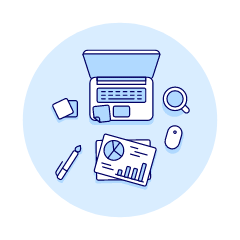 Laptop Workspace 4 Illustration from UX Duotone Set