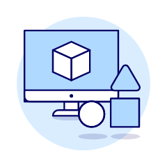 3 D Modelling Illustration from UX Duotone Set