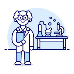 Scientist 2 1 Illustration from UX Duotone Set