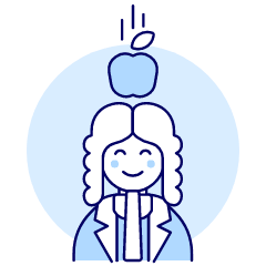 Newton Apple Illustration from UX Duotone Set