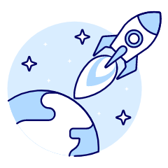 Space Journey Illustration from UX Duotone Set