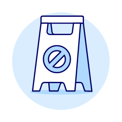 Wet Floor Sign Illustration from UX Duotone Set