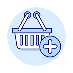 Shopping Basket Add 2 Illustration from UX Duotone Set