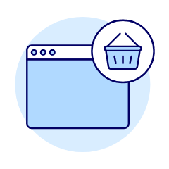 Shopping Basket Browser 1 Illustration from UX Duotone Set