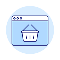 Shopping Basket Browser 2 Illustration from UX Duotone Set