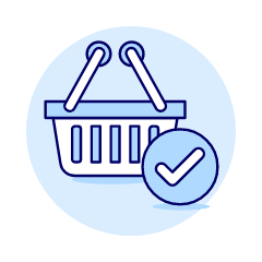 Shopping Basket Check Illustration from UX Duotone Set