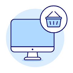 Shopping Basket Imac 1 Illustration from UX Duotone Set