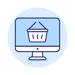 Shopping Basket Imac 2 Illustration from UX Duotone Set