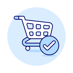 Shopping Cart Check Illustration from UX Duotone Set