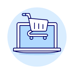 Shopping Cart Laptop 2 Illustration from UX Duotone Set