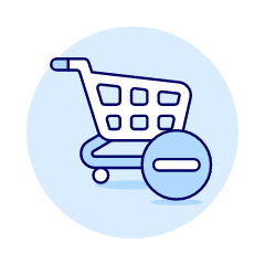 Shopping Cart Remove 2 Illustration from UX Duotone Set