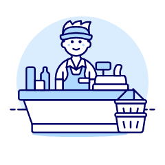 Cashier Clerk 1 1 Illustration from UX Duotone Set