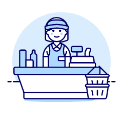 Cashier Clerk 1 4 Illustration from UX Duotone Set