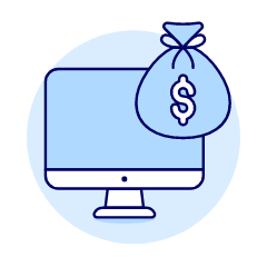 Online Income Imac Illustration from UX Duotone Set