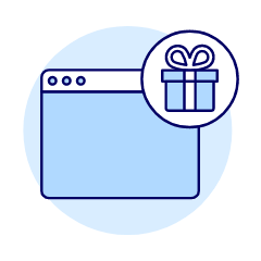 Gift Box Browser 1 Illustration from UX Duotone Set