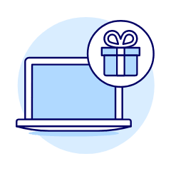 Gift Box Laptop 1 Illustration from UX Duotone Set