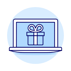 Gift Box Laptop 2 Illustration from UX Duotone Set