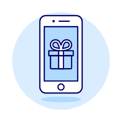 Gift Box Phone 2 Illustration from UX Duotone Set