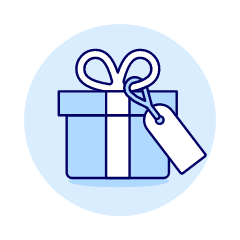 Gift Box Tag Illustration from UX Duotone Set