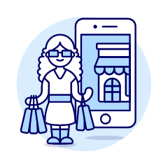 Phone App Shop 3 1 Illustration from UX Duotone Set