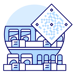 Qr Grocery Shopping Illustration from UX Duotone Set