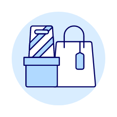 Shopping Bag Box Illustration from UX Duotone Set