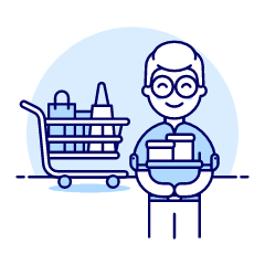 Grocery Shopping Cart 1 Illustration from UX Duotone Set