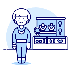 Jewelry Shopping 1 1 Illustration from UX Duotone Set