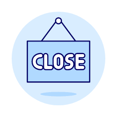Store Close Sign Illustration from UX Duotone Set