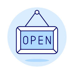 Store Open Blackboard Illustration from UX Duotone Set