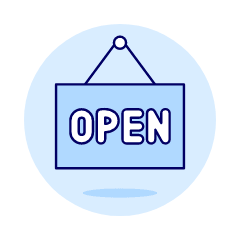 Store Open Sign Illustration from UX Duotone Set